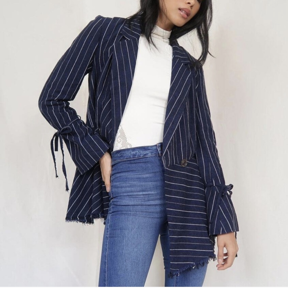 Free People Stella Navy Blazer | Size L